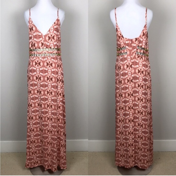 Tie dye cut out bohemian maxi dress - Picture 1 of 10